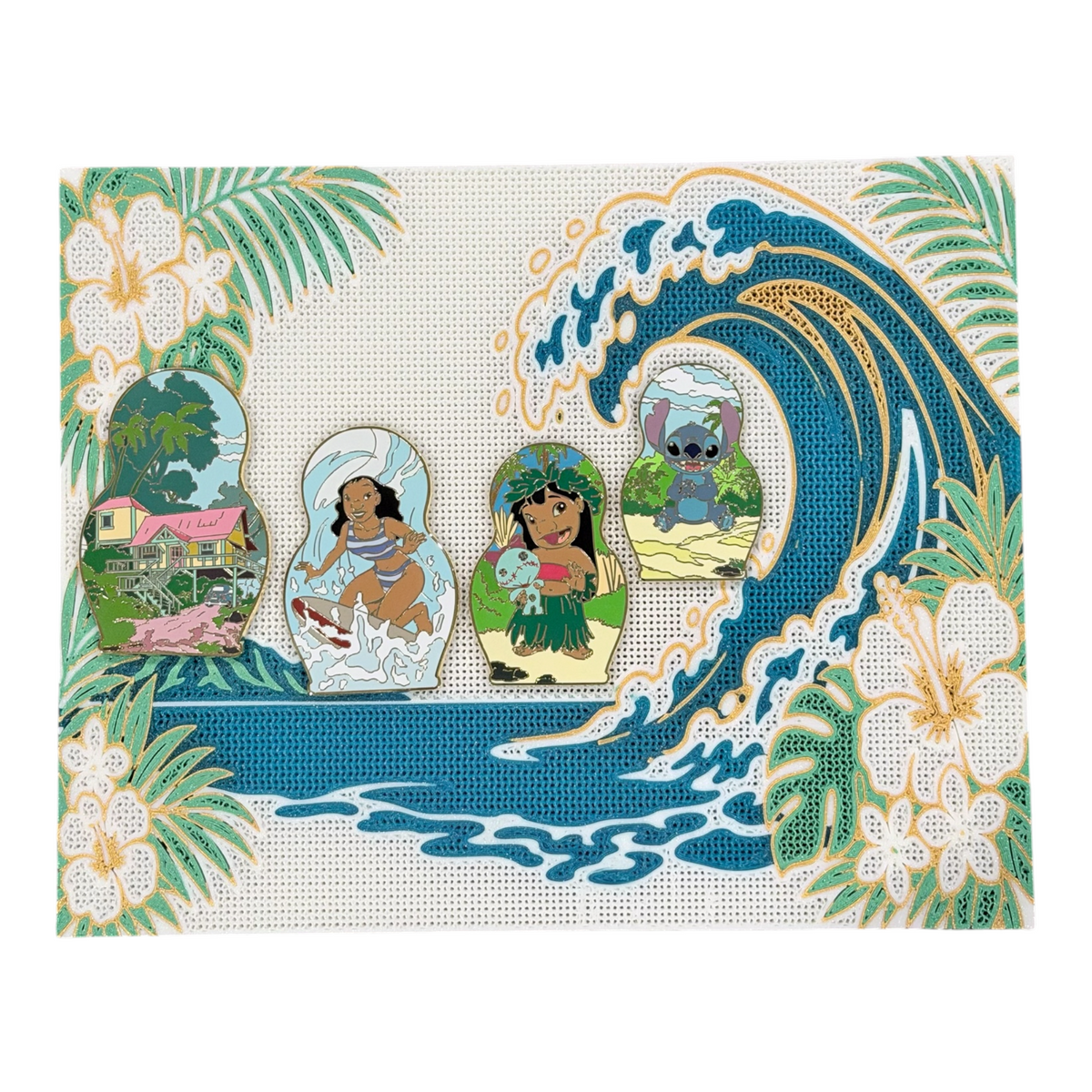 Lilo & Stich Nesting Doll Series - Complete Set - DSSH LE300 on Custom Mesh Board