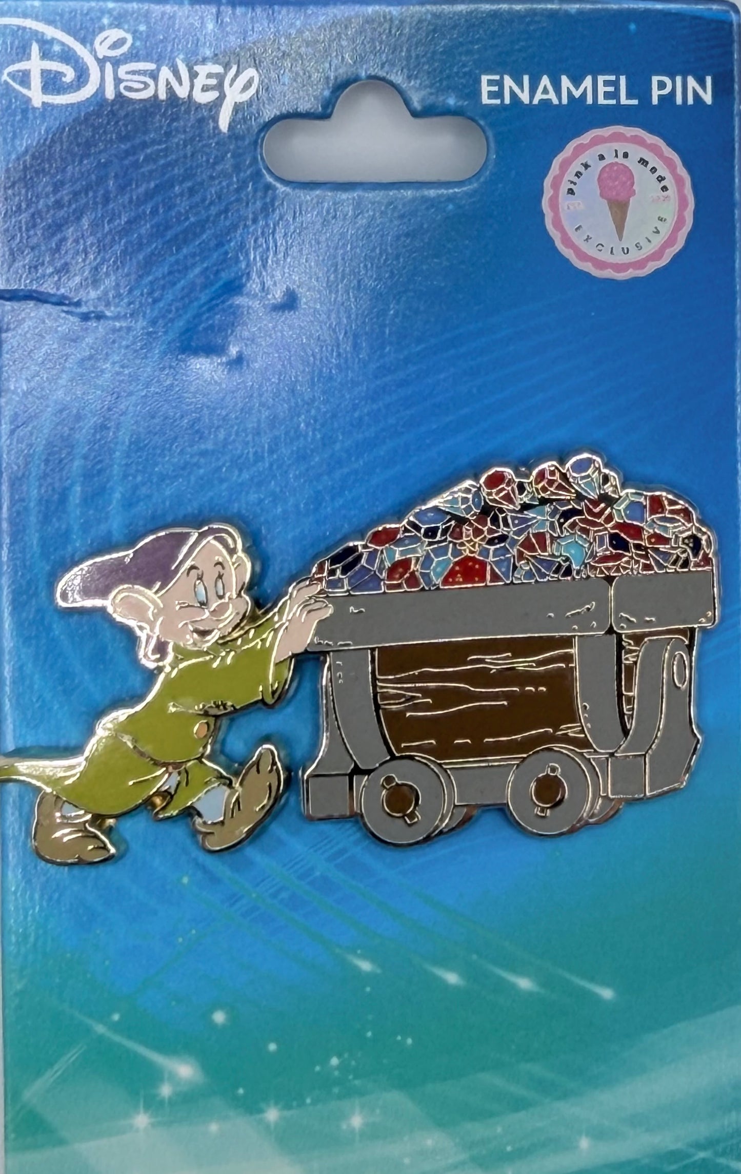 Dopey Mine Cart with Jewels