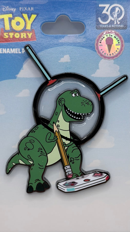 Rex Playing a Video Game - Toy Story Pin