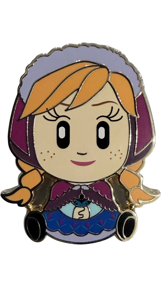 Graidan Collectibles Walt Disney Imagineering exclusive Anna from Frozen enamel pin with gold-tone metal detailing.