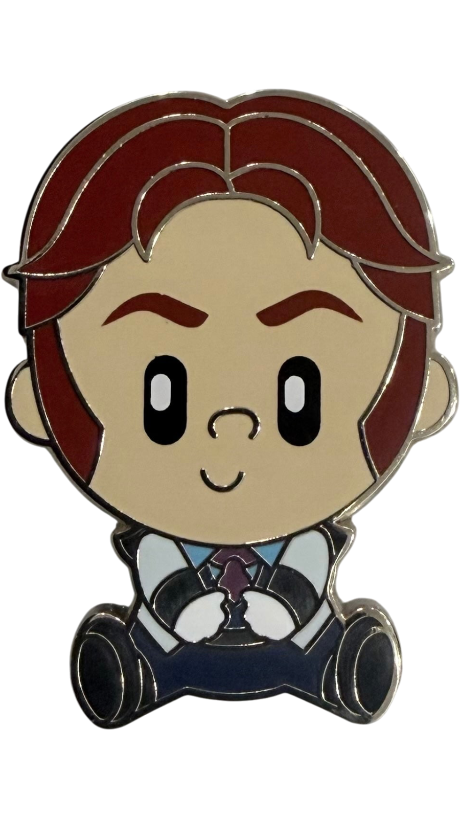 Graidan Collectibles Walt Disney Imagineering limited edition chibi-style enamel pin of a character with brown hair.