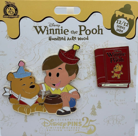 Disney Winnie the Pooh and Christopher Robin Pin Set 12/12 Hundred Acre Wood