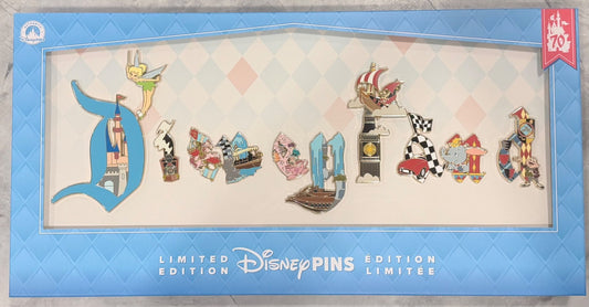 Disneyland Marquee 70th Anniversary 11 Pin Box set LE 2200